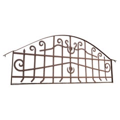 19th Century Hand Forged Iron Gate Door Topper Arch (3416)