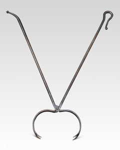 19th century hand forged log grabber