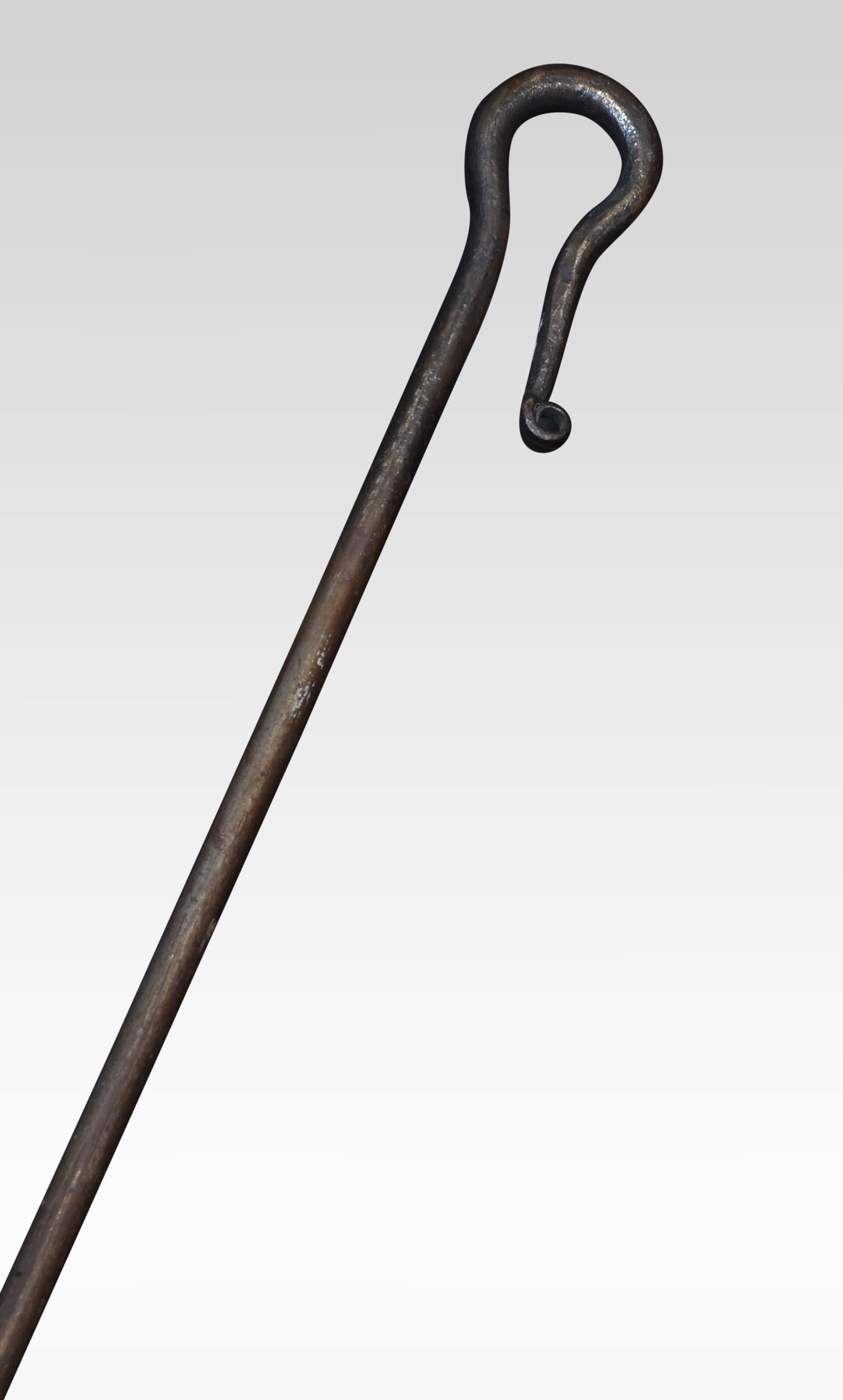 British 19th century hand forged log grabber For Sale