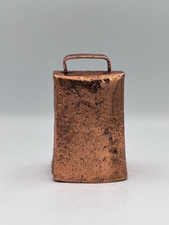 19th Century Hand Forged Pennsylvania Primitive Antique Solid Copper Cow Bell