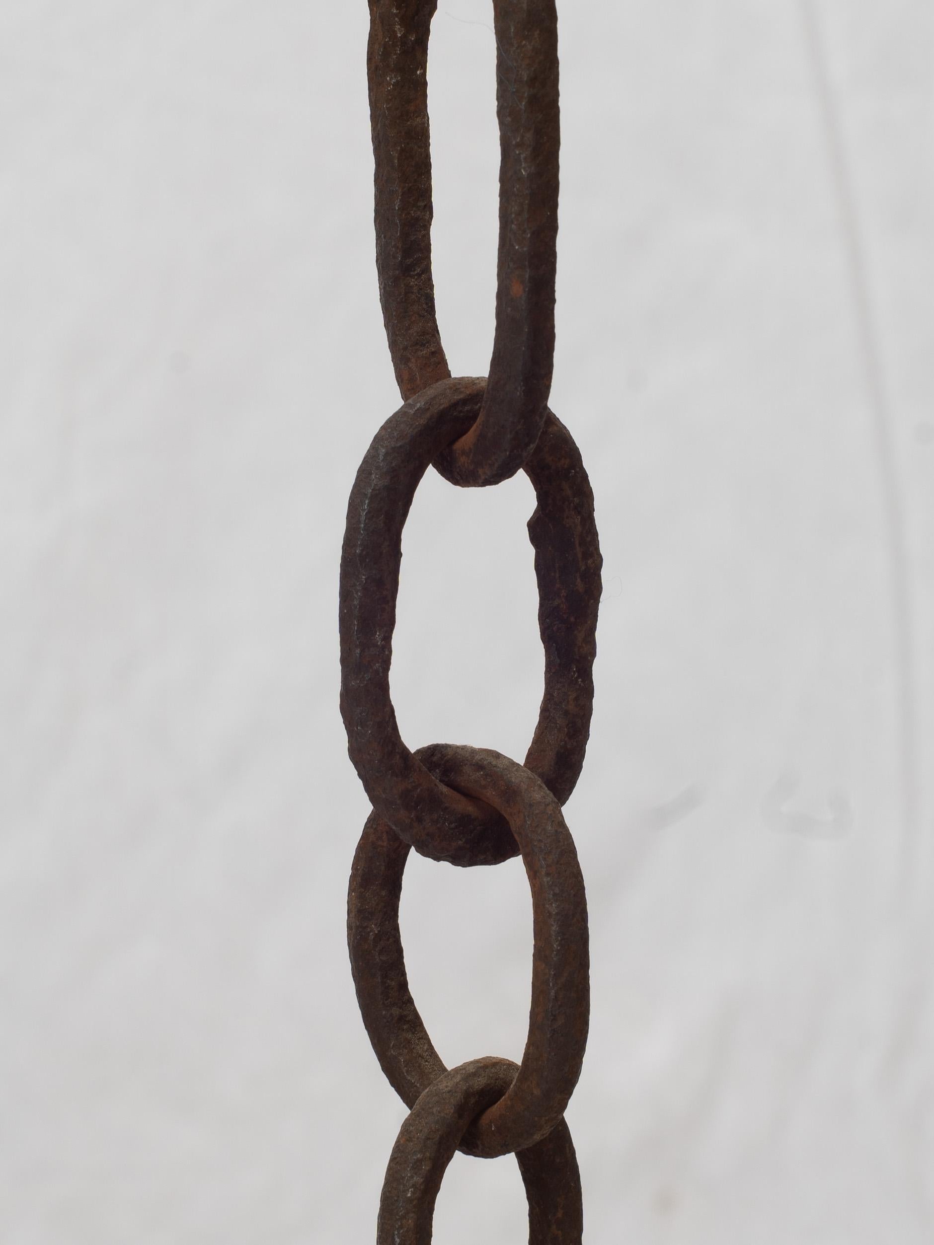 19th Century Hand Forged Spanish Blackened Iron Hearth Warmer im Angebot 5