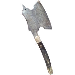 Hacha de guerra virginiana de acero y bronce del siglo XIX