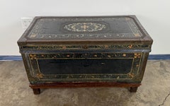 19th century hand-painted American immigrant trunk