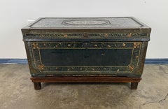 19th century hand-painted American immigrant trunk