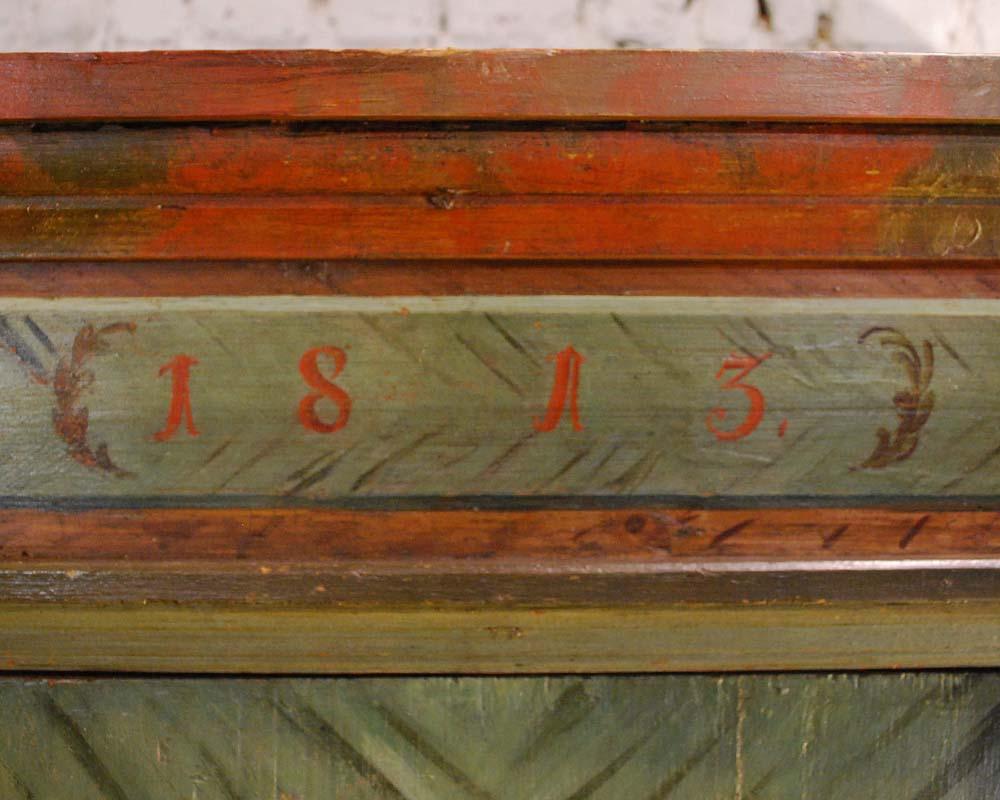 19th Century Hand Painted Austrian Two-Door Wedding Cabinet 7