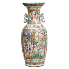 19th Century Hand Painted Cantonese Vase