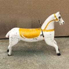 19th Century Hand Painted Carved Wood Carousel Horse