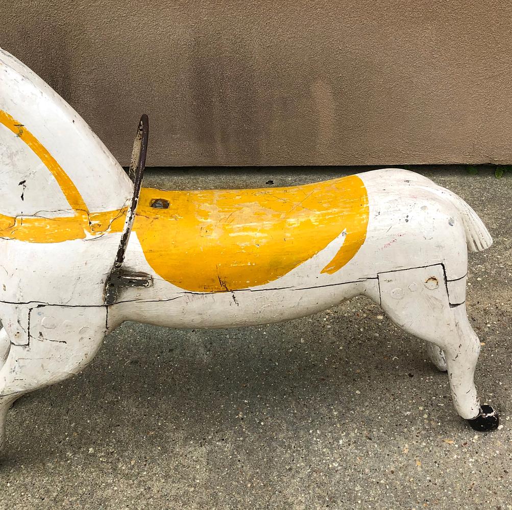 19th Century Hand Painted Carved Wood Carousel Horse 1