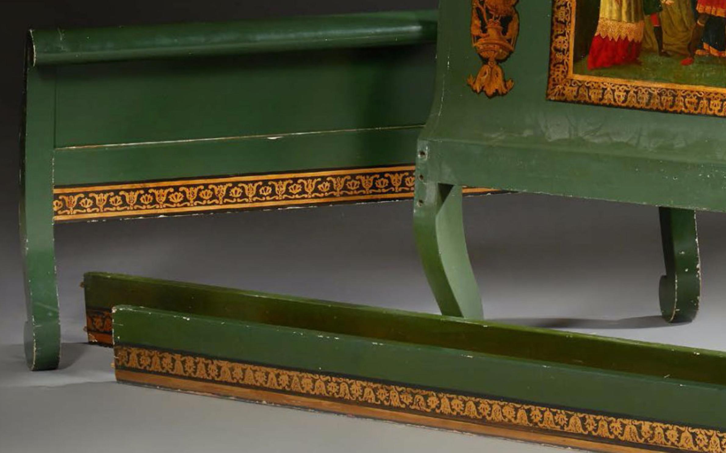 green bed frames