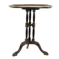 19th Century Hand painted / Decorated Victorian Chinoiserie Tripod Side Table