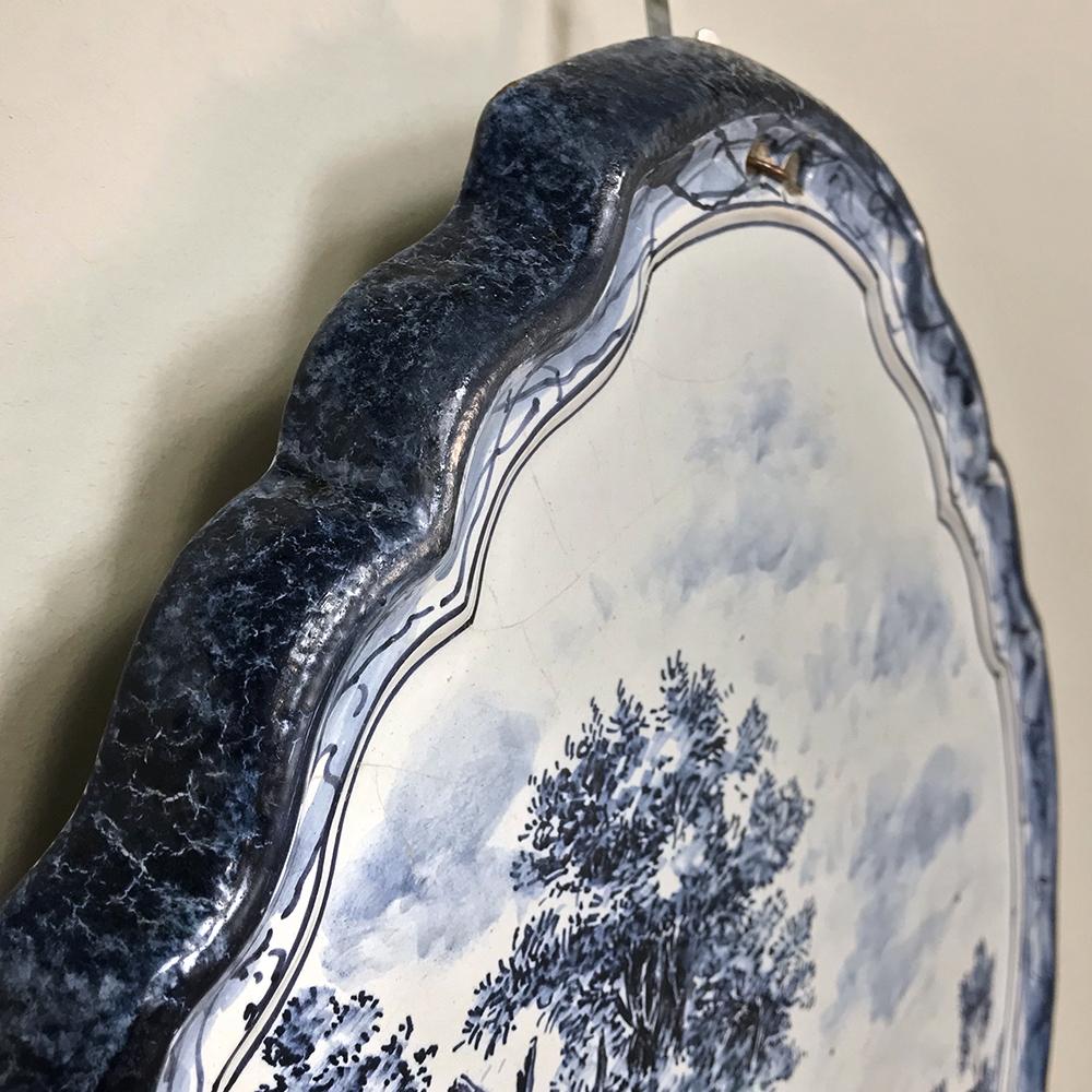 19th Century Hand-Painted Delft Platter 1
