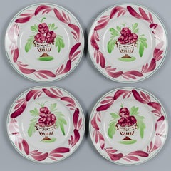 19th Century Hand-Painted French Earthenware Plate by H.B. Boulanger
