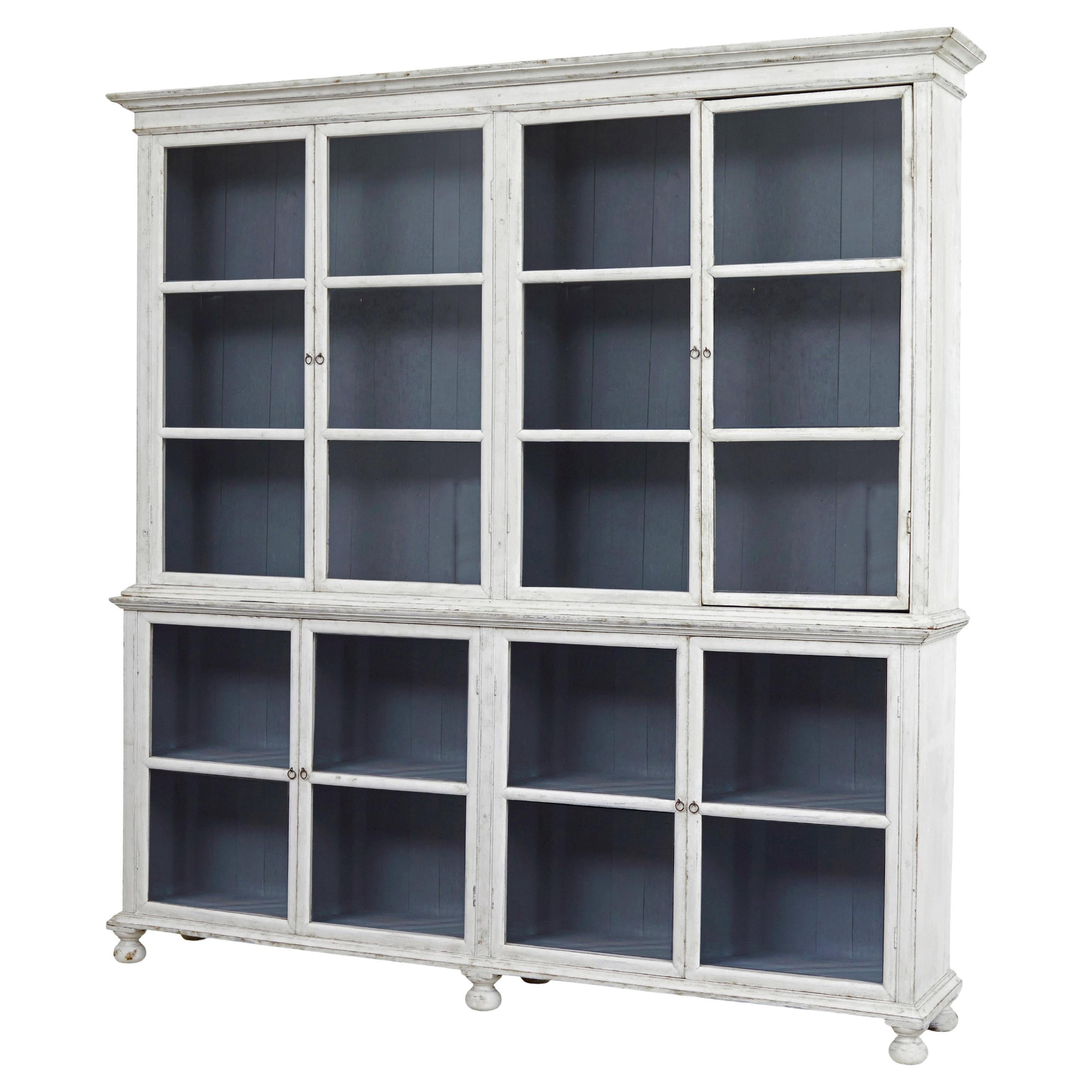 19th Century hand painted glazed cabinet For Sale