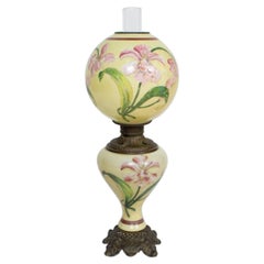 Handbemalte Lampe „Gone with The Wind Lily“ aus dem 19. Jahrhundert