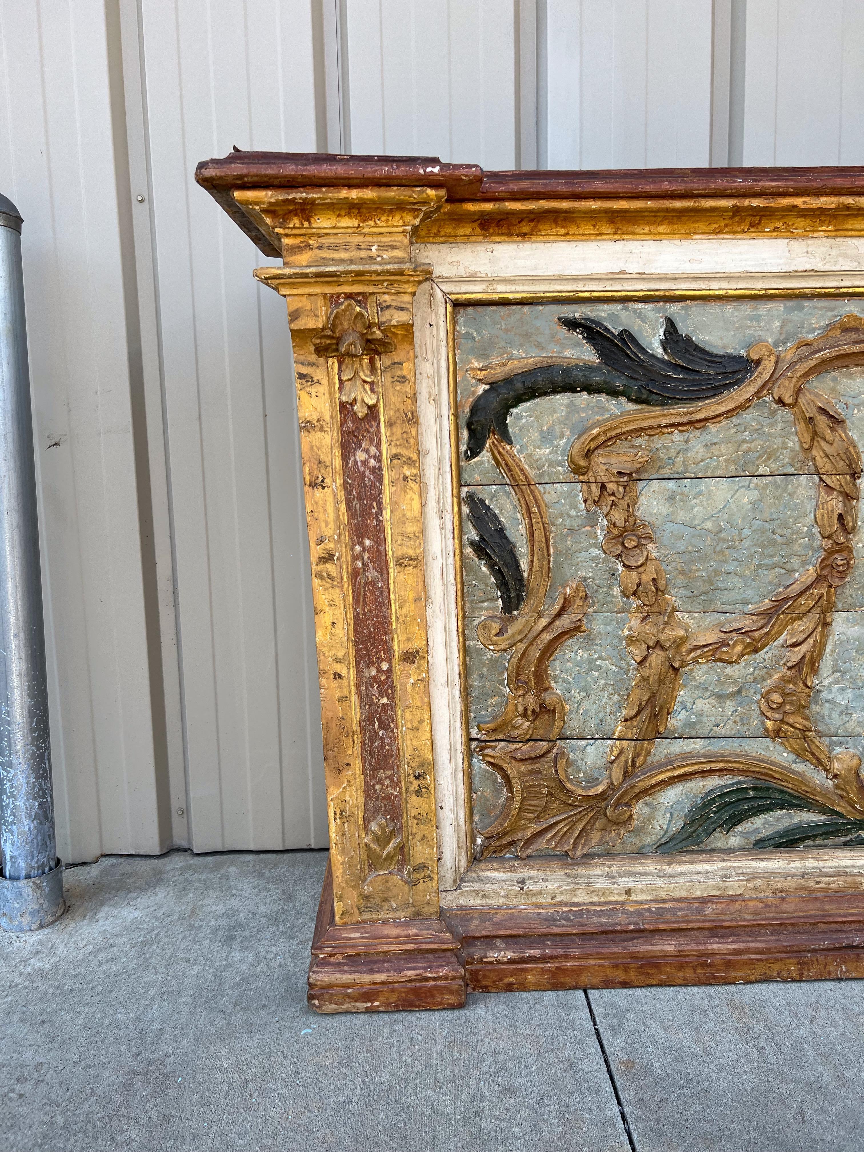 19th Century Hand Painted Italian Neoclassical Style Credenza or Console Table For Sale 3