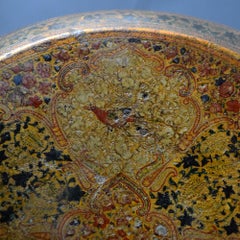 19th Century Hand Painted Kashmiri Polychrome-Lacquered Table
