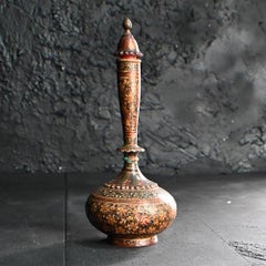 Handbemaltes Kaschmiri-Gefäß aus dem 19. Jahrhundert