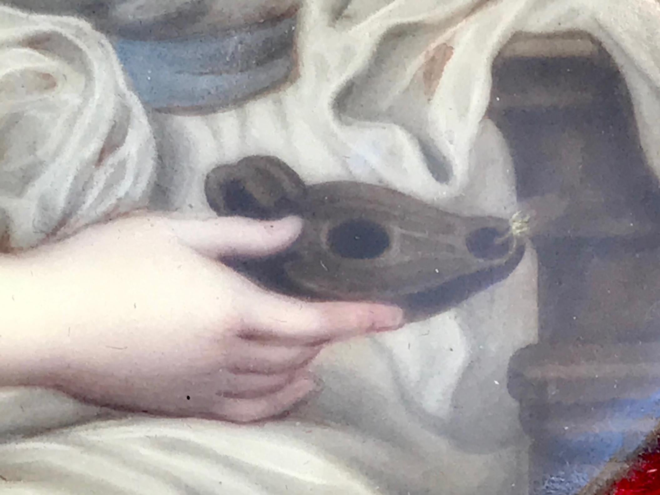 Targa ovale in porcellana tedesca dipinta a mano del XIX secolo KPM Porcelain in vendita 2