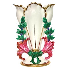 Vaso nuziale in porcellana del XIX secolo con accenti dorati