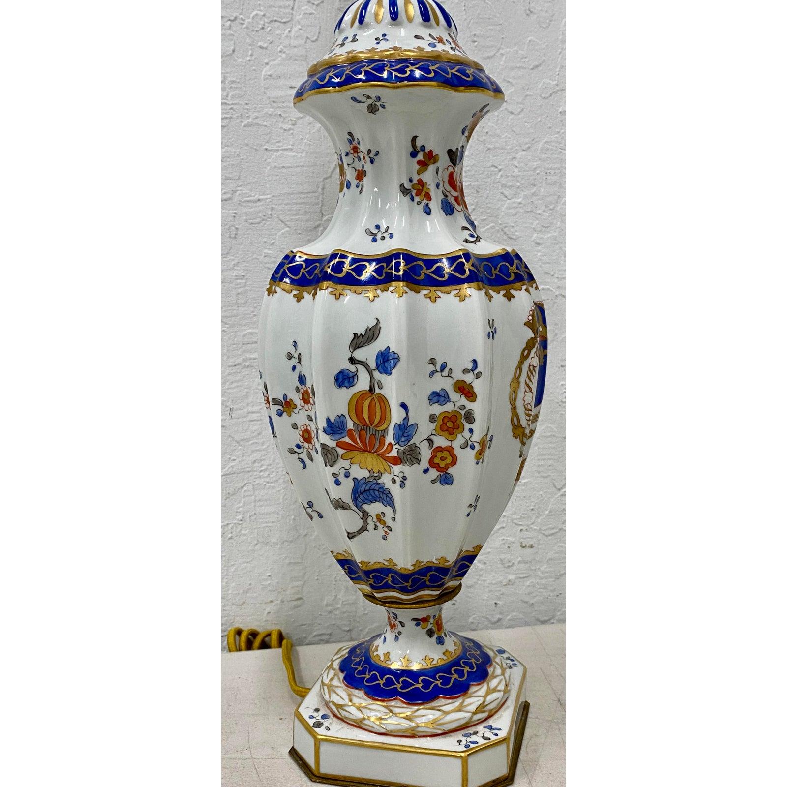 19th century hand painted porcelain urn table lamp

6