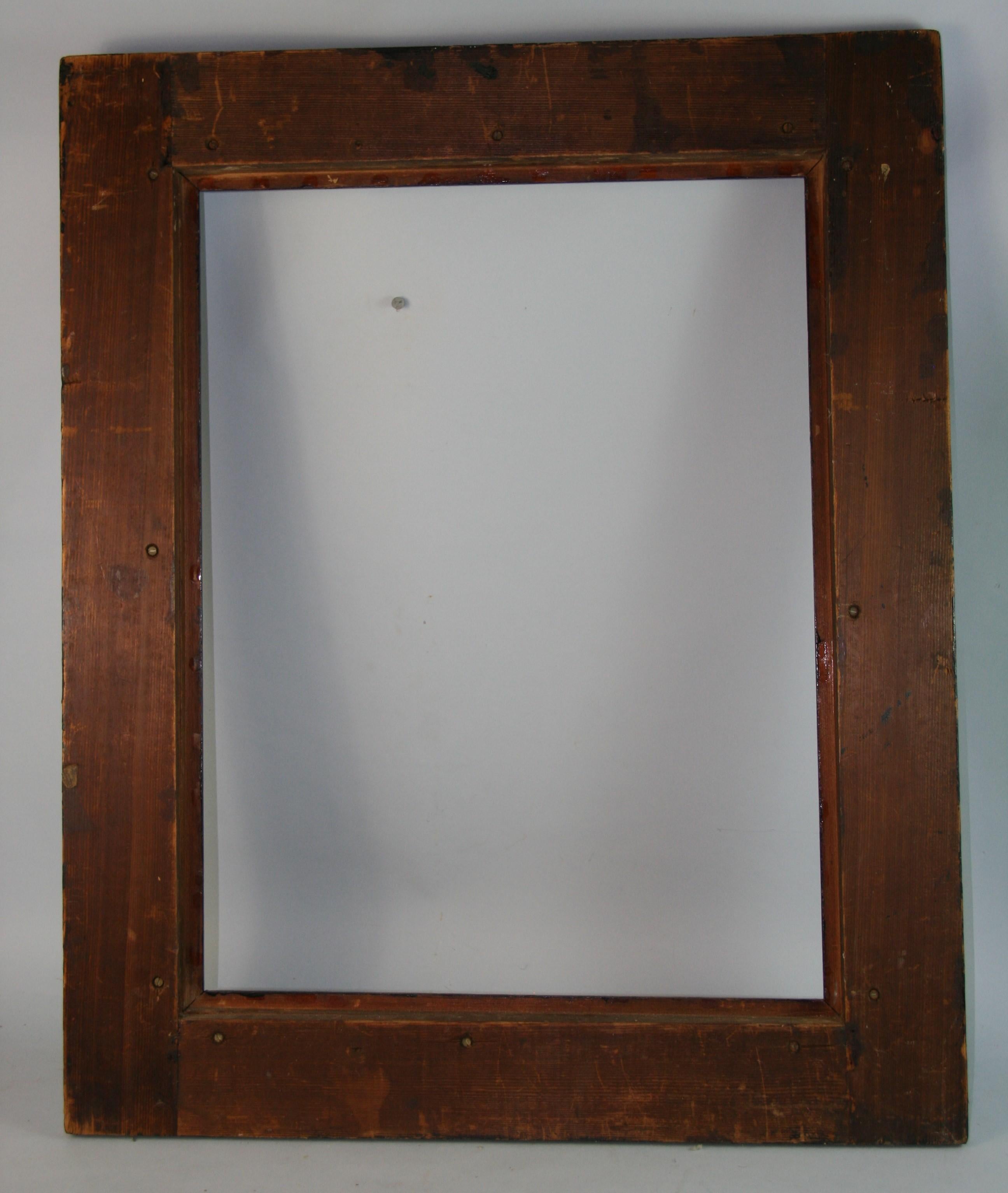 Miroir religieux peint à la main du 19ème siècle  Cadre en vente 7