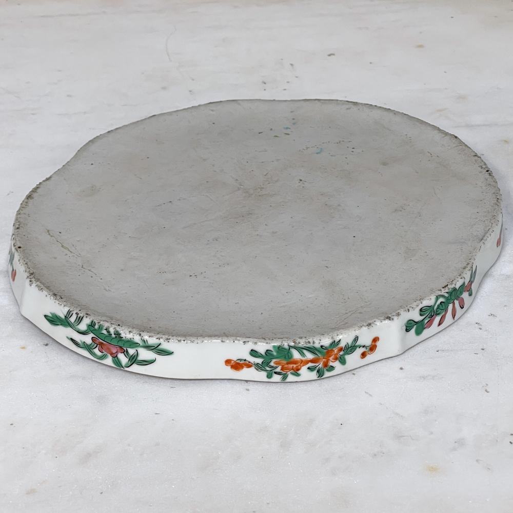 19th Century Hand-Painted Rose Medallion Oval Platter 6