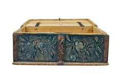 19th century hand painted rustic Swedish box