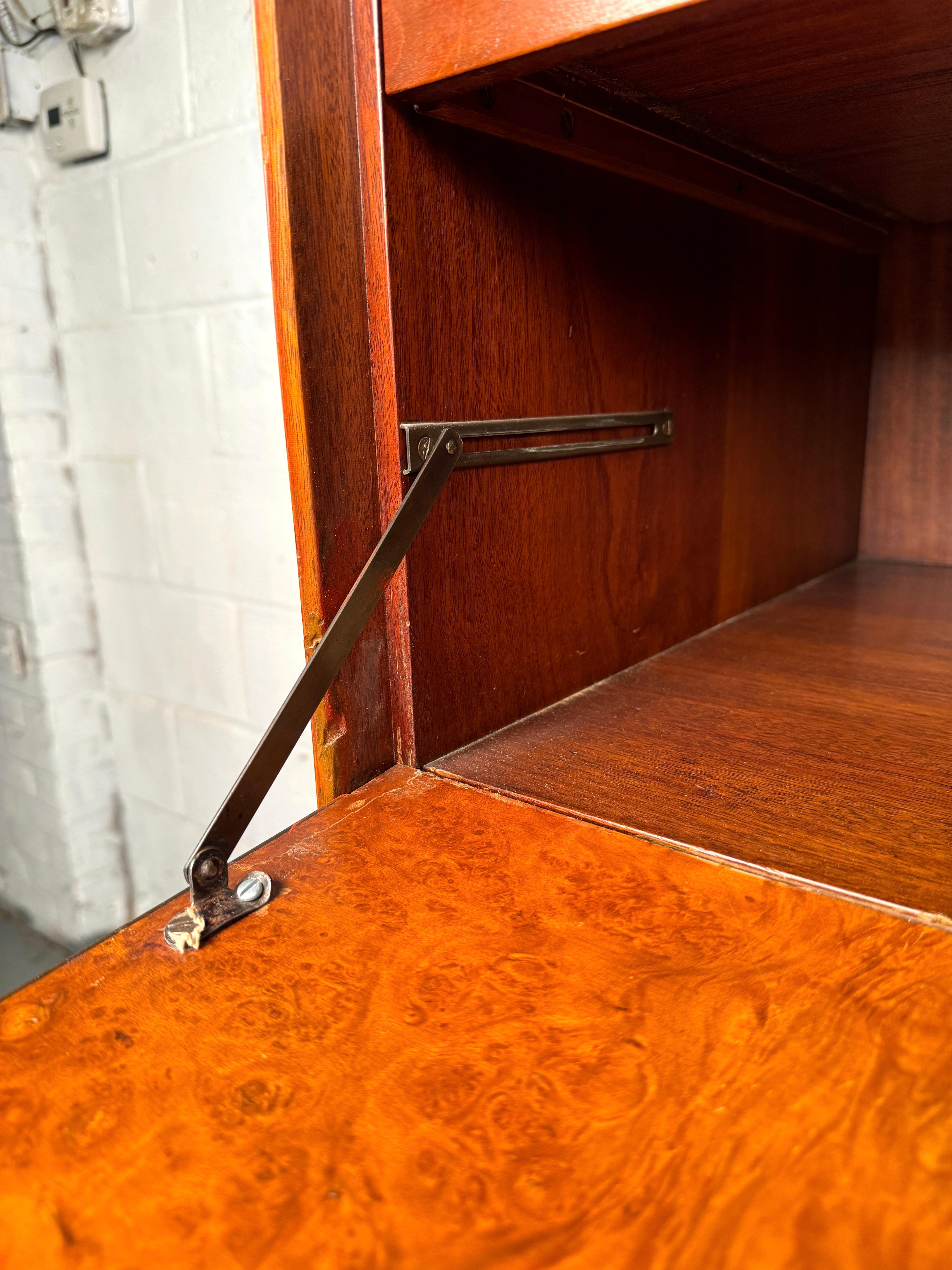 Cassettone da segretario in legno satinato dipinto a mano del XIX secolo in vendita 1