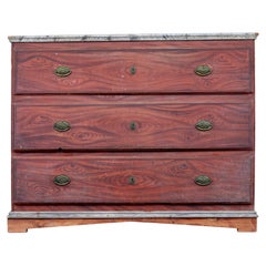 19th century hand painted Swedish chest of drawers