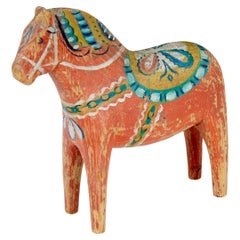 19th century hand painted Swedish Dala horse