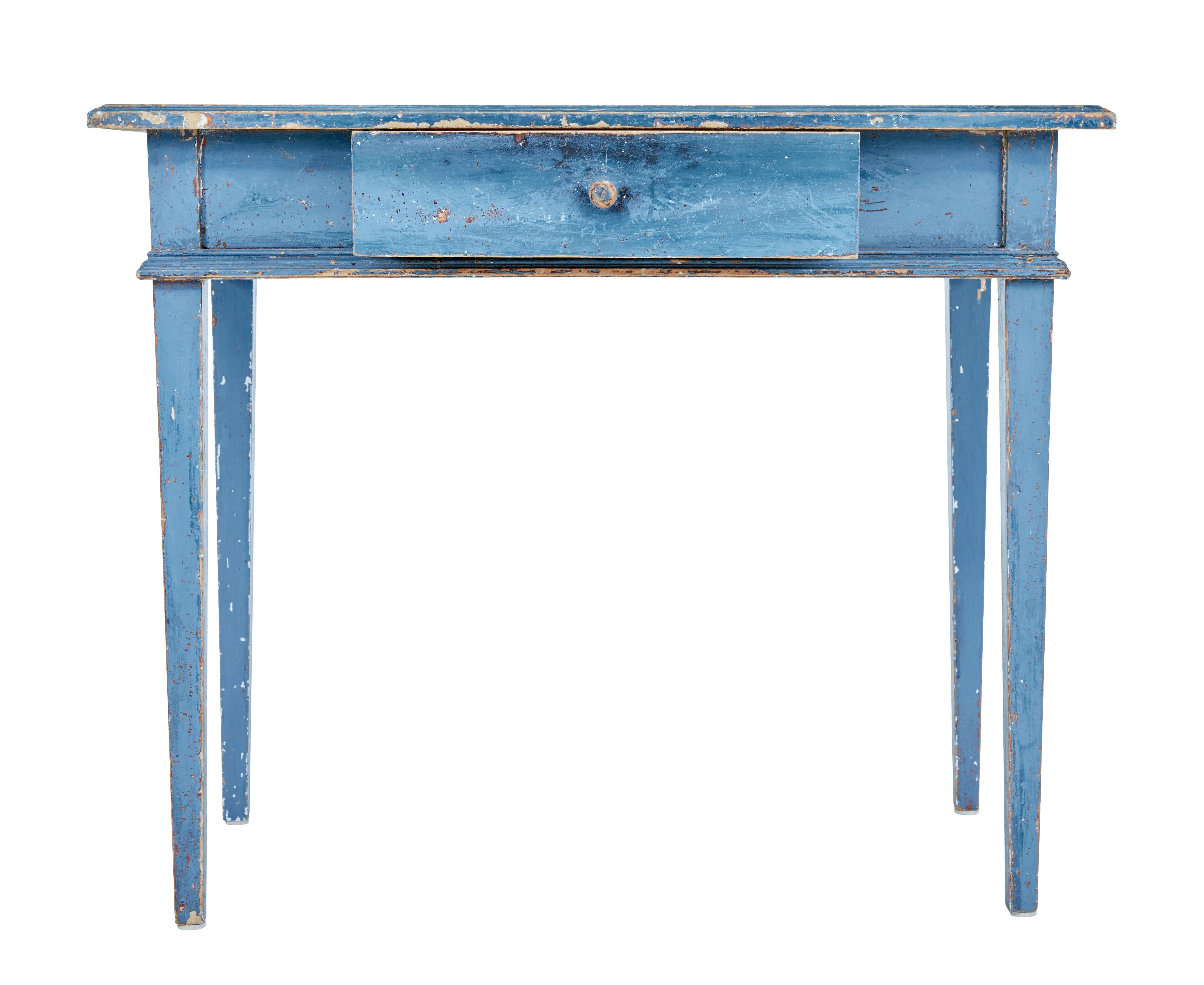 Hand-Crafted 19th Century Hand Painted Swedish Side Table