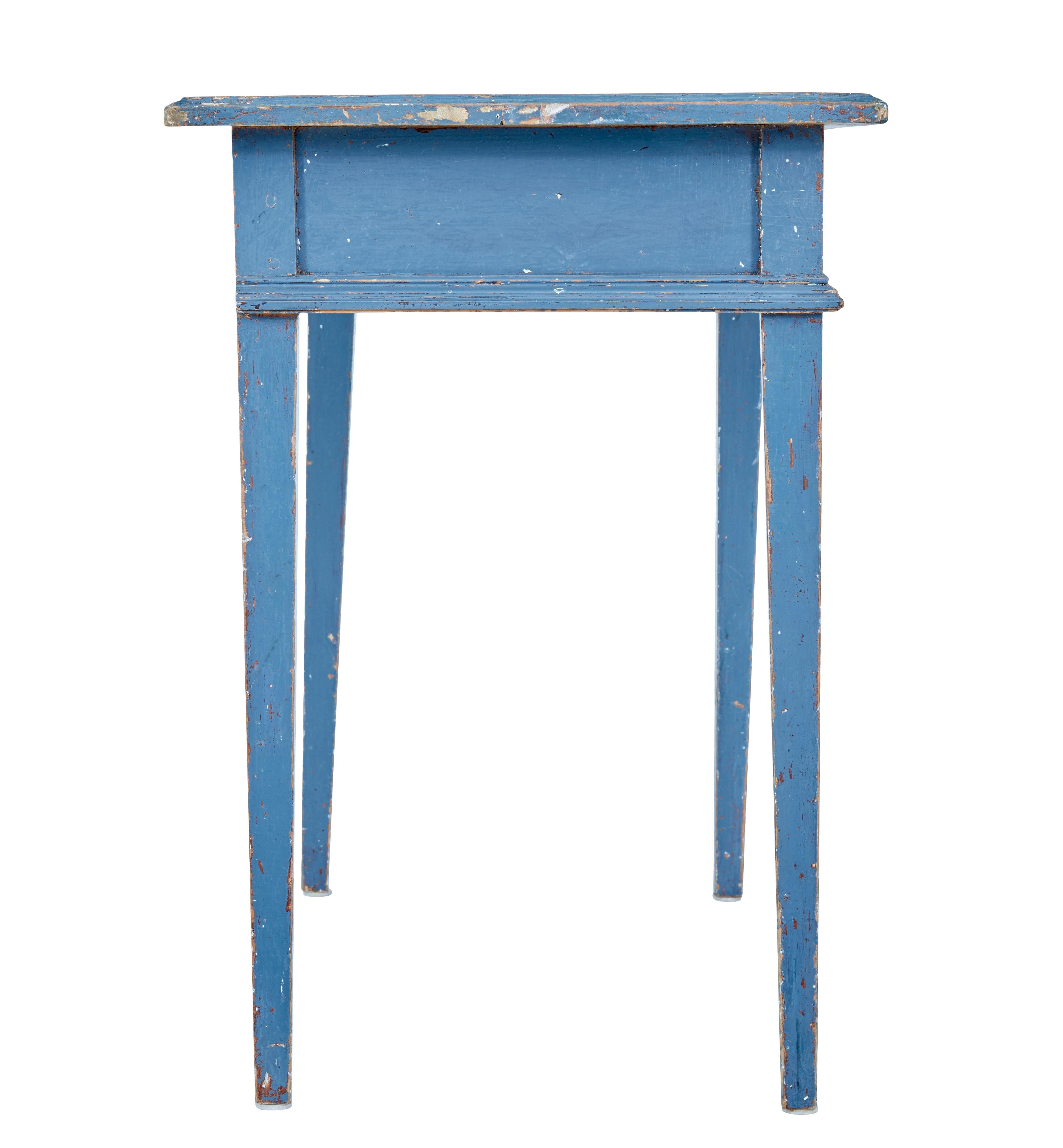 19th Century Hand Painted Swedish Side Table 1