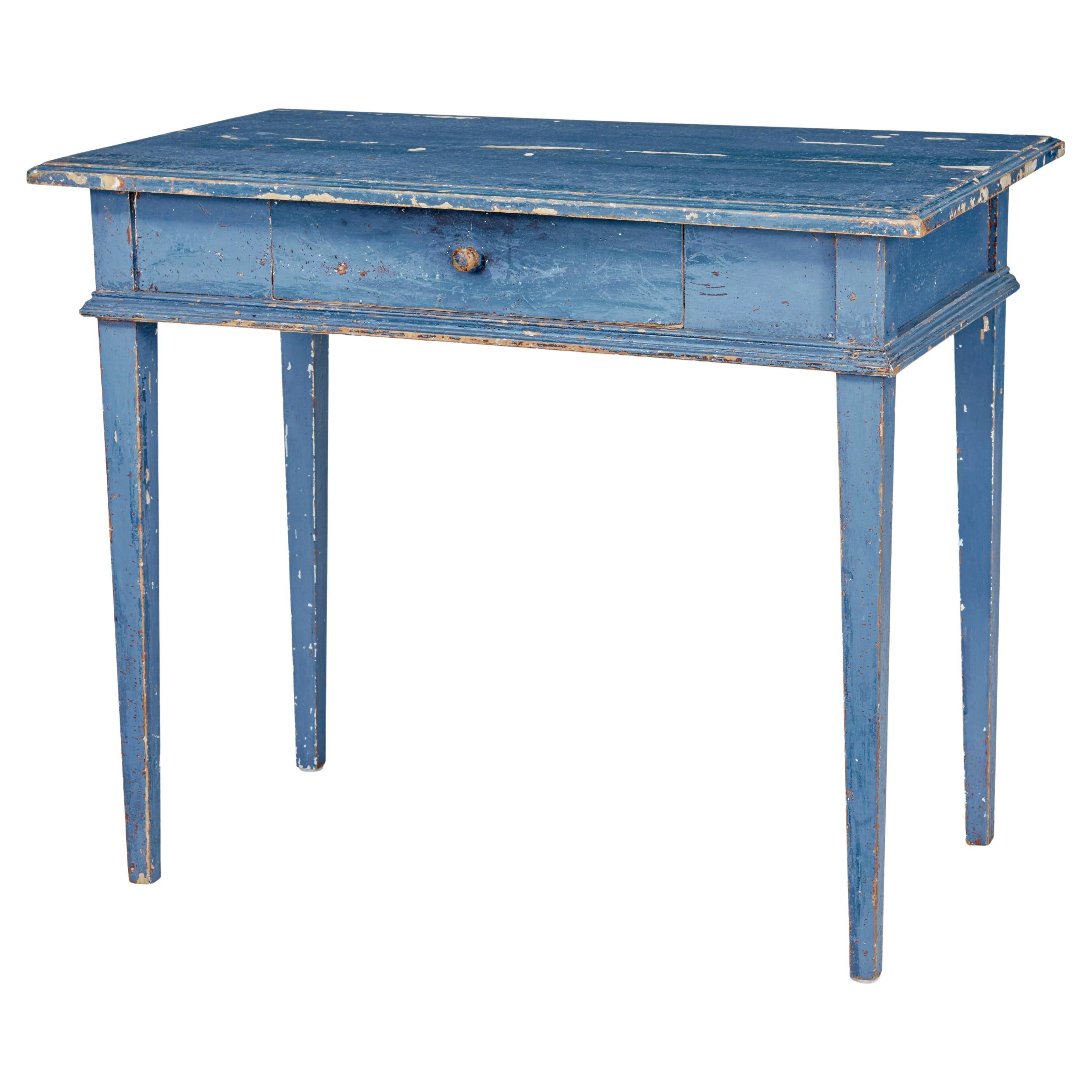 19th century hand painted Swedish side table For Sale