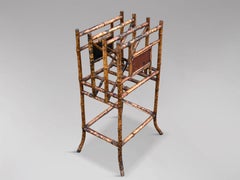 19th Century Hand Painted Tiger Bamboo Magazine Rack