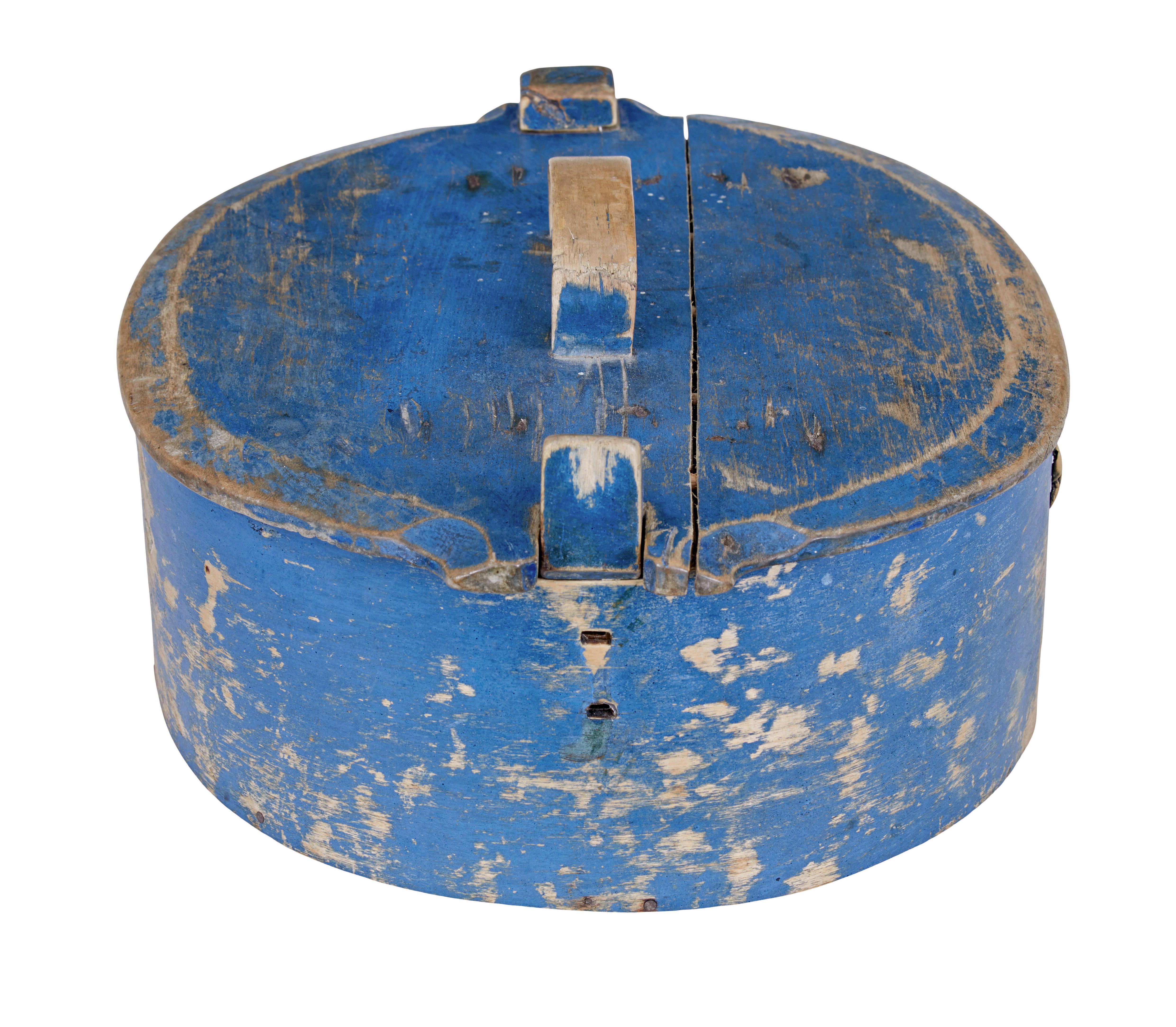 19th Century hand painted tine decorative box For Sale 1