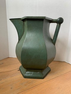 19th Century Hand Painted Tole Pitcher