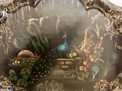 19th Century Hand Painted Tole Serving Tray, Platter