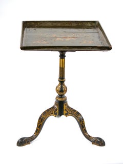 19th Century Hand painted Victorian Chinoiserie Tripod Side Table