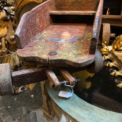 19th Century Hand-Painted Wood Sicilian Boys Game Cart