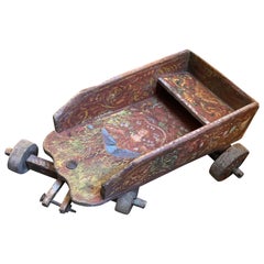 19th Century Hand-Painted Wood Sicilian Boys Game Cart