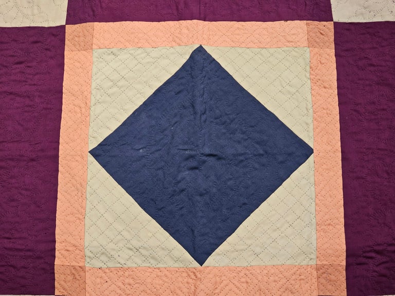 Handgenähte amerikanische Amish Crib Quilt aus dem Jahrhundert