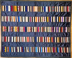 19th Century Hand Stitched American Silk Quilt