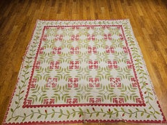 19th Century Hand-Stitched Pennsylvania Dutch Appliqué Quilt