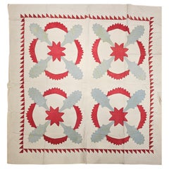 19th Century Hand-Stitched Pennsylvania Dutch Appliqué Quilt