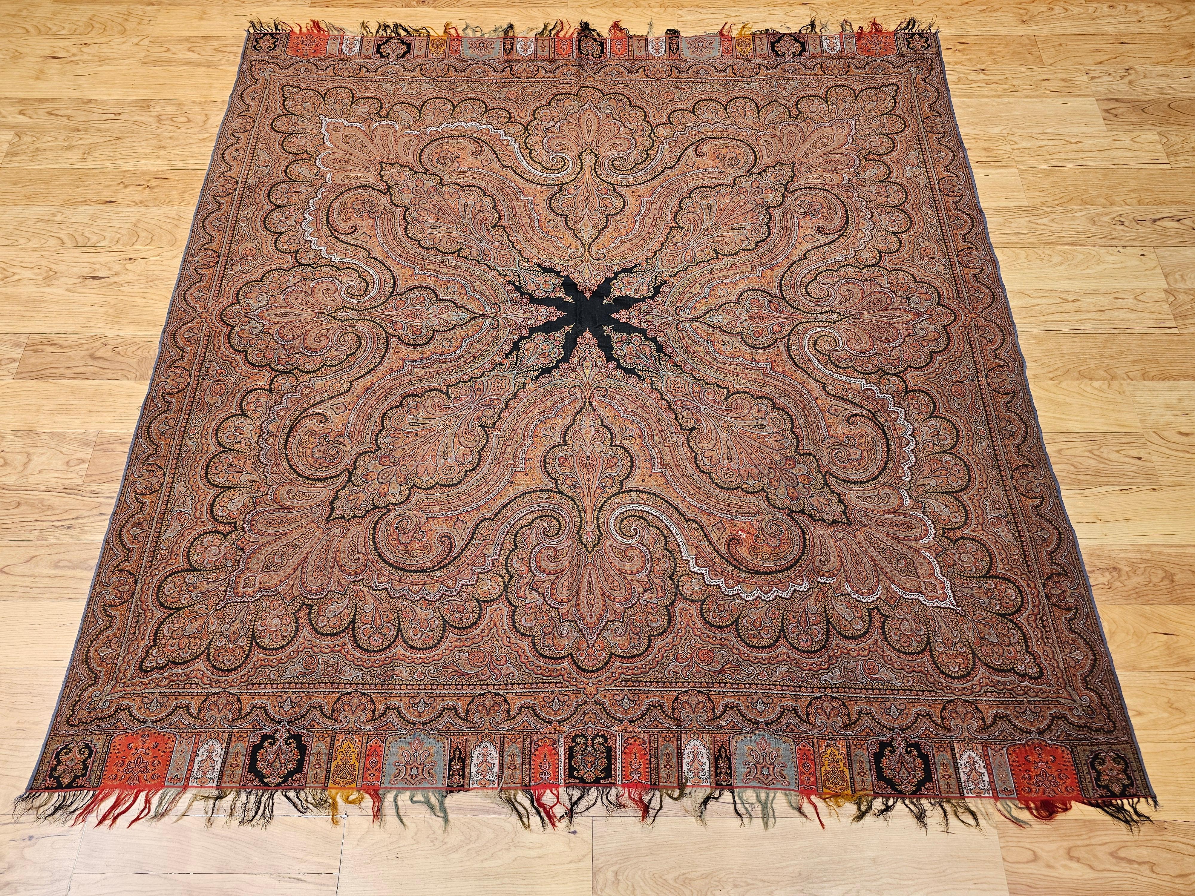 19th Century Hand-Woven Kashmiri Paisley 
