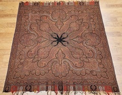 19th Century Hand-Woven Kashmiri Paisley "Piano" Shawl