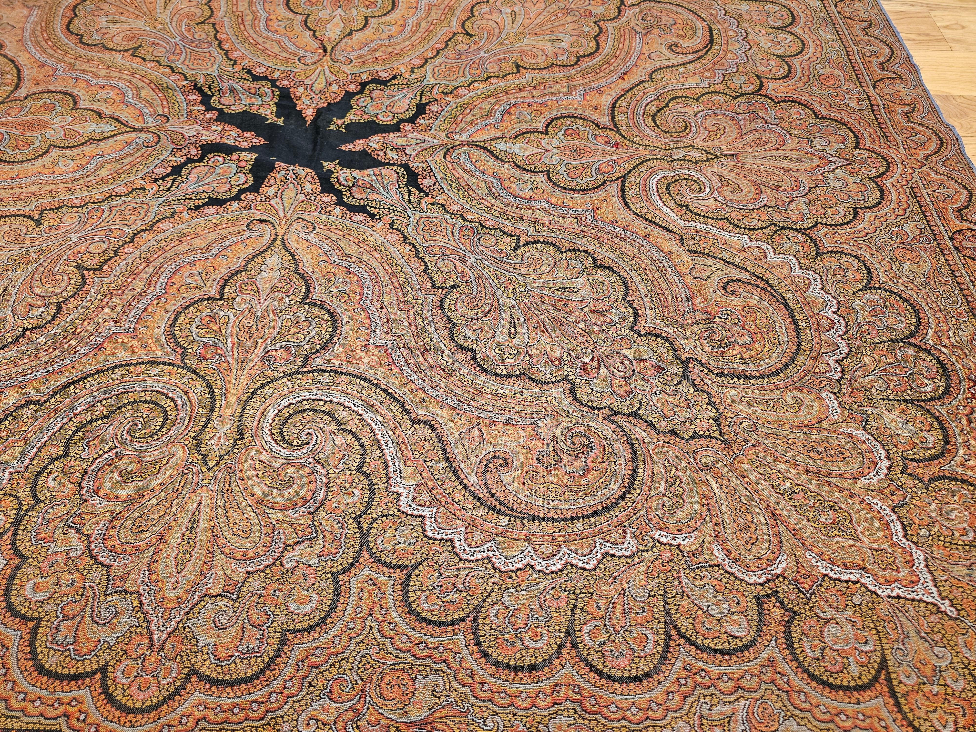 19th Century Hand-Woven Kashmiri Paisley 