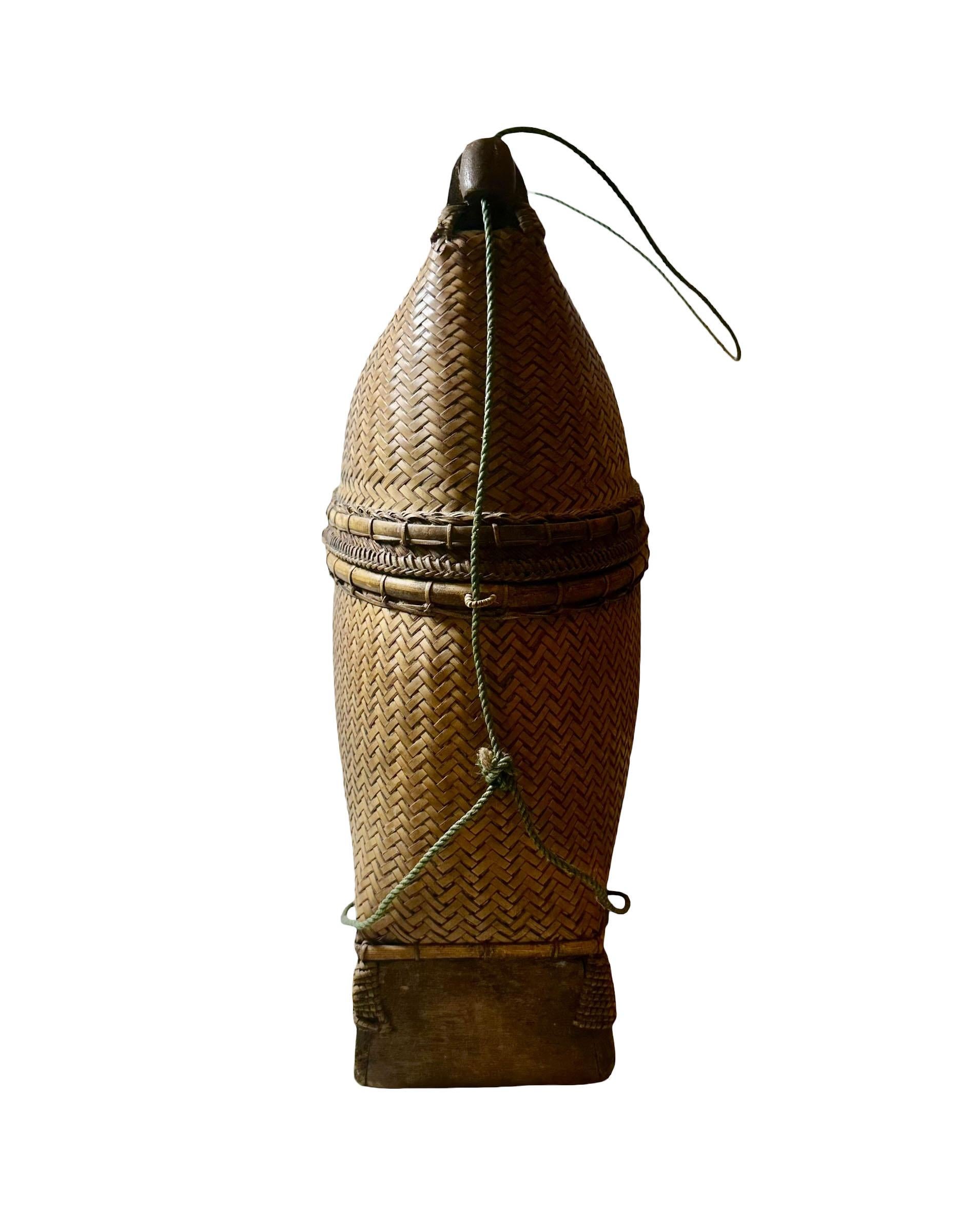 Bamboo 19th Century Hand Woven Philippines Basket