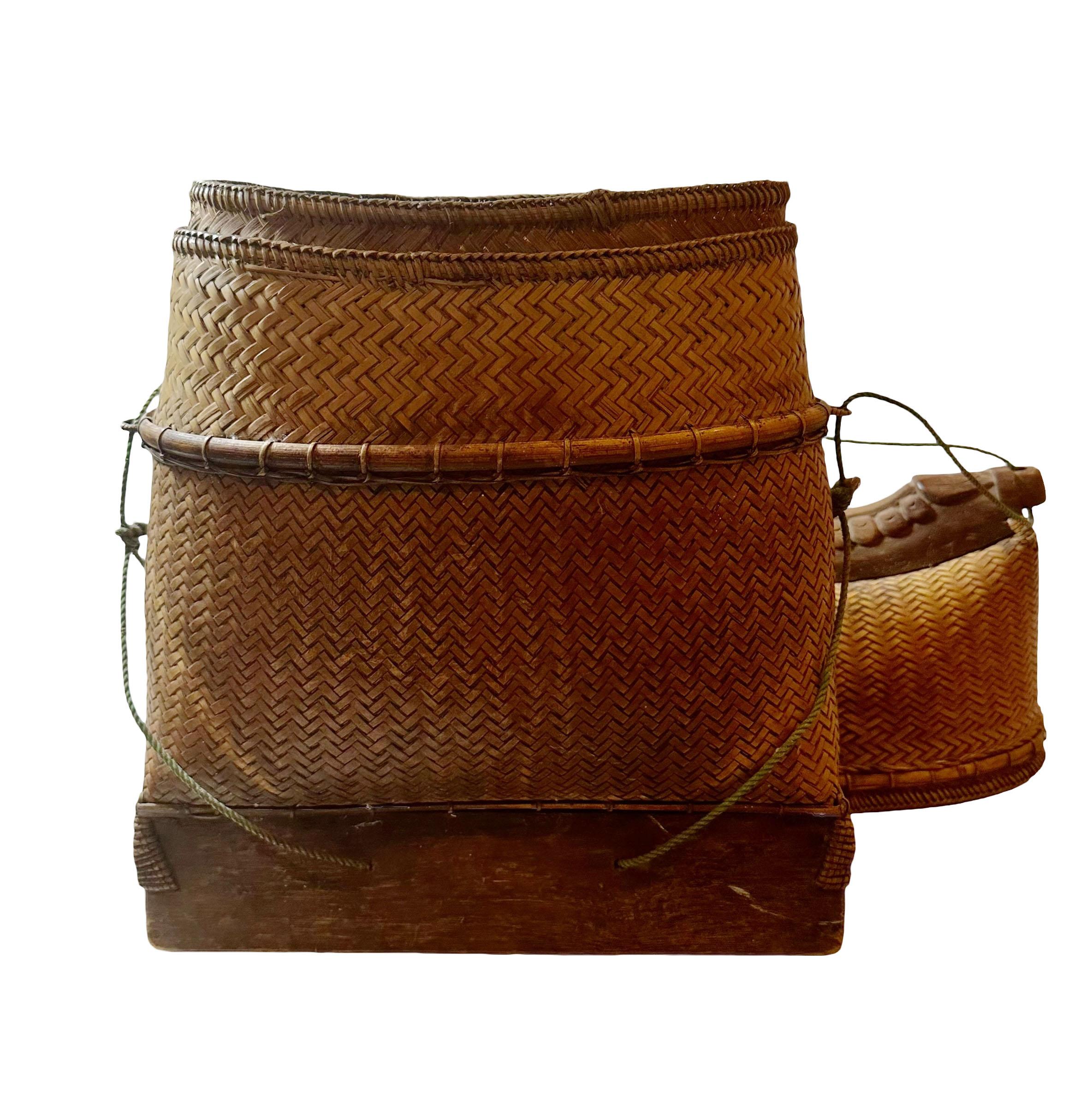 19th Century Hand Woven Philippines Basket 1