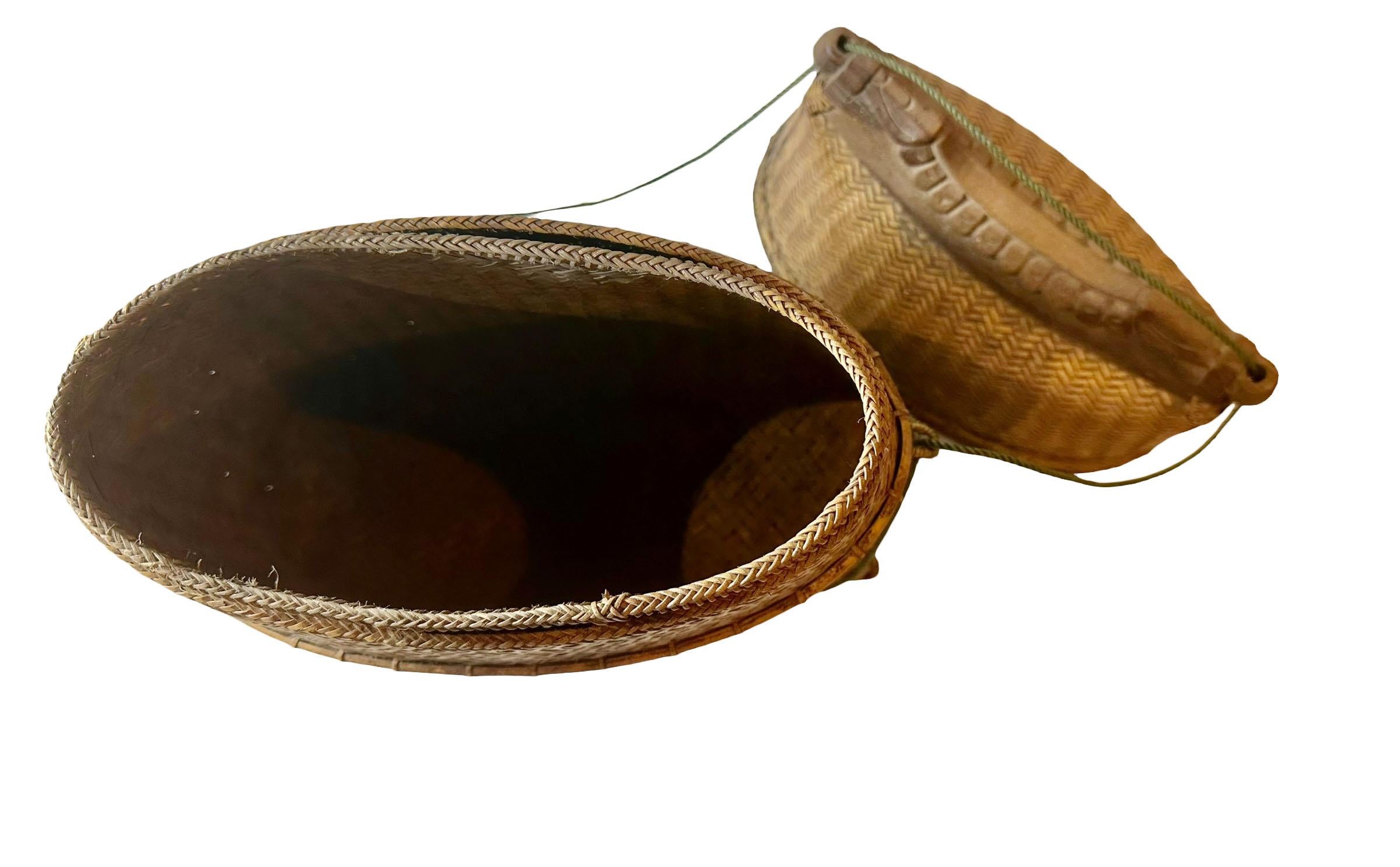 19th Century Hand Woven Philippines Basket 2